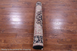 Black Persian Nain Handmade Wool & Silk Rug - 4' 11" X 7' 0" - Golden Nile