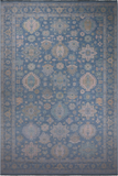 Blue Geometric Fine Serapi Hand Knotted Wool Rug - 12' 2" X 18' 0"