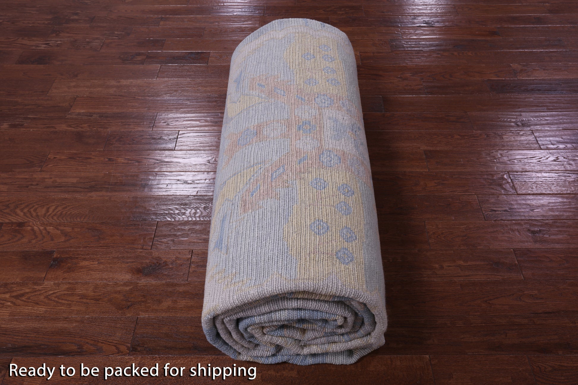 Geometric Fine Serapi Handmade Wool Rug - 12' 2" X 17' 11" - Golden Nile
