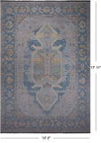 Geometric Fine Serapi Handmade Wool Rug - 12' 2" X 17' 11"