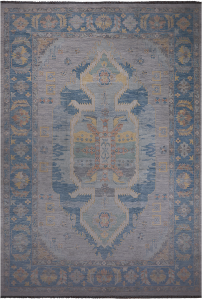 Geometric Fine Serapi Handmade Wool Rug - 12' 2" X 17' 11"