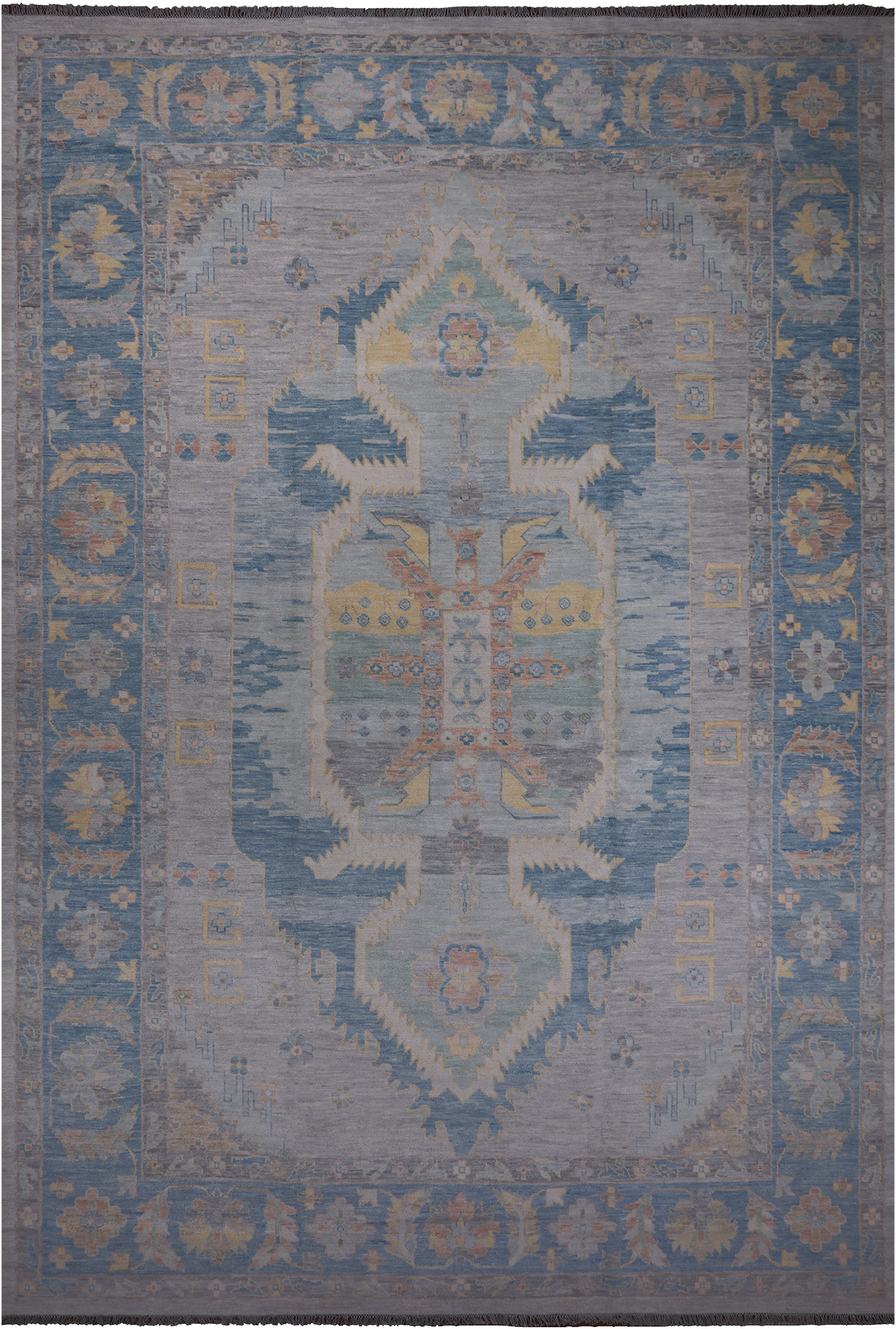 Geometric Fine Serapi Handmade Wool Rug - 12' 2" X 17' 11"