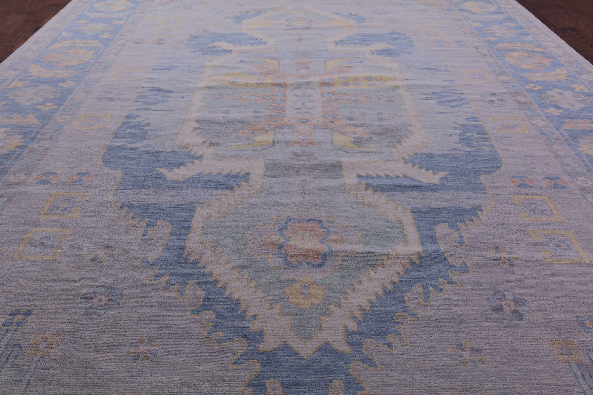 Geometric Fine Serapi Handmade Wool Rug - 12' 2" X 17' 11" - Golden Nile