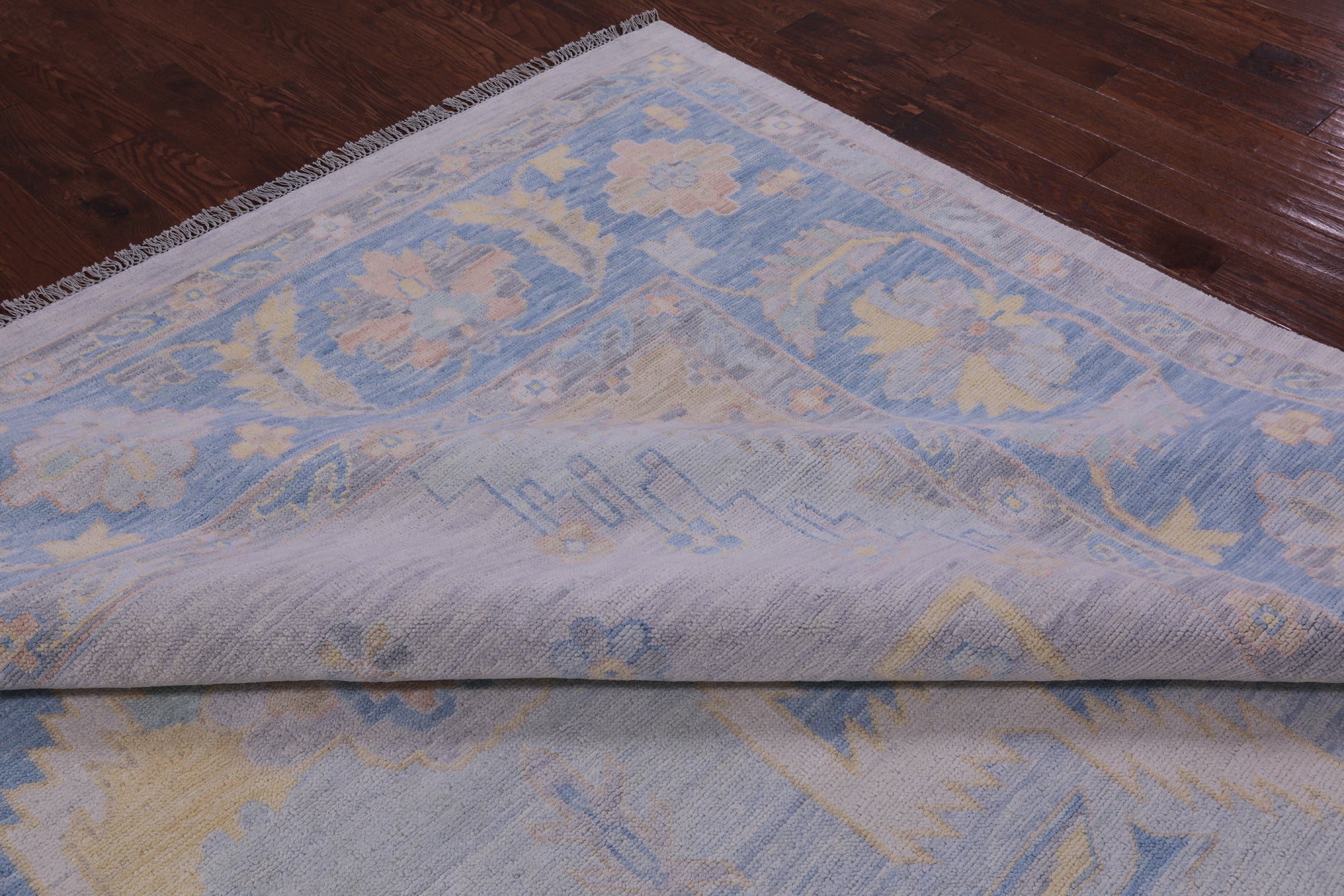 Geometric Fine Serapi Handmade Wool Rug - 12' 2" X 17' 11" - Golden Nile