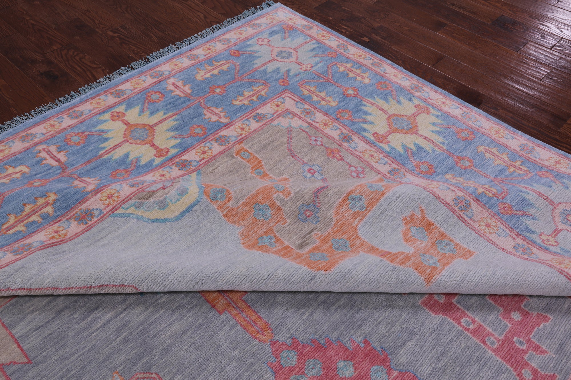 Geometric Fine Serapi Hand Knotted Wool Rug - 12' 2" X 18' 0" - Golden Nile