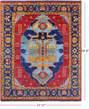 Geometric Fine Serapi Hand Knotted Wool Rug - 11' 11" X 14' 3" - Golden Nile