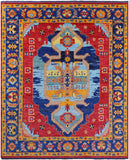 Geometric Fine Serapi Hand Knotted Wool Rug - 11' 11" X 14' 3" - Golden Nile