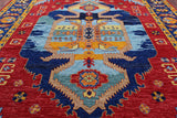 Geometric Fine Serapi Hand Knotted Wool Rug - 11' 11" X 14' 3" - Golden Nile