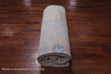 Grey Geometric Fine Serapi Hand Knotted Wool Rug - 12' 0" X 14' 11"