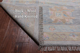 Grey Geometric Fine Serapi Hand Knotted Wool Rug - 12' 0" X 14' 11"