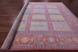 Pink Geometric Fine Serapi Hand Knotted Wool Rug - 12' 2" X 15' 1" - Golden Nile