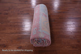 Pink Geometric Fine Serapi Hand Knotted Wool Rug - 12' 2" X 15' 1" - Golden Nile