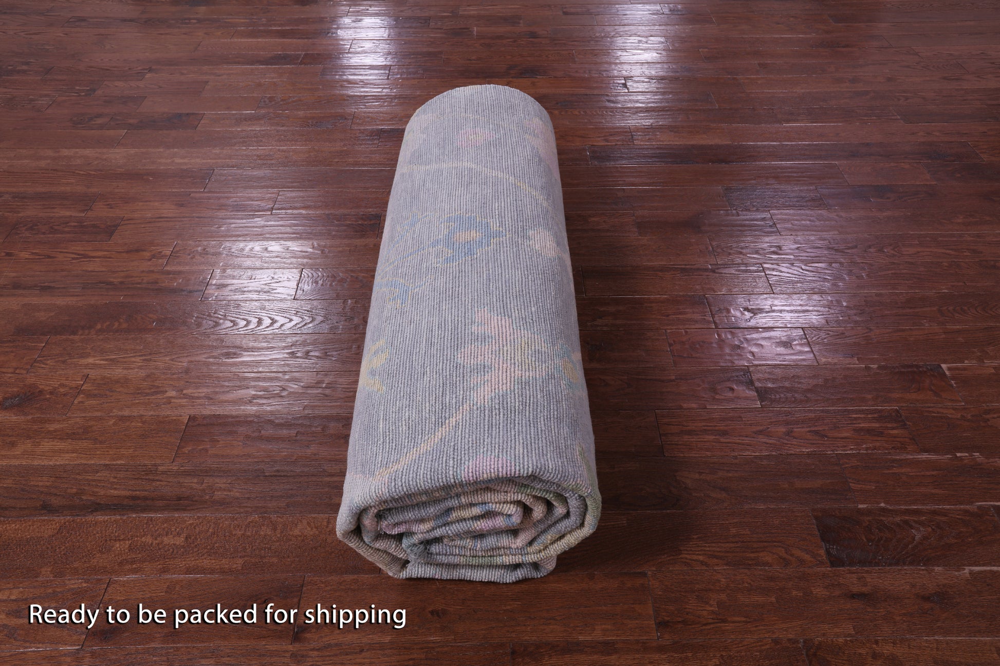 Grey Turkish Oushak Hand Knotted Wool Rug - 12' 0" X 14' 6" - Golden Nile