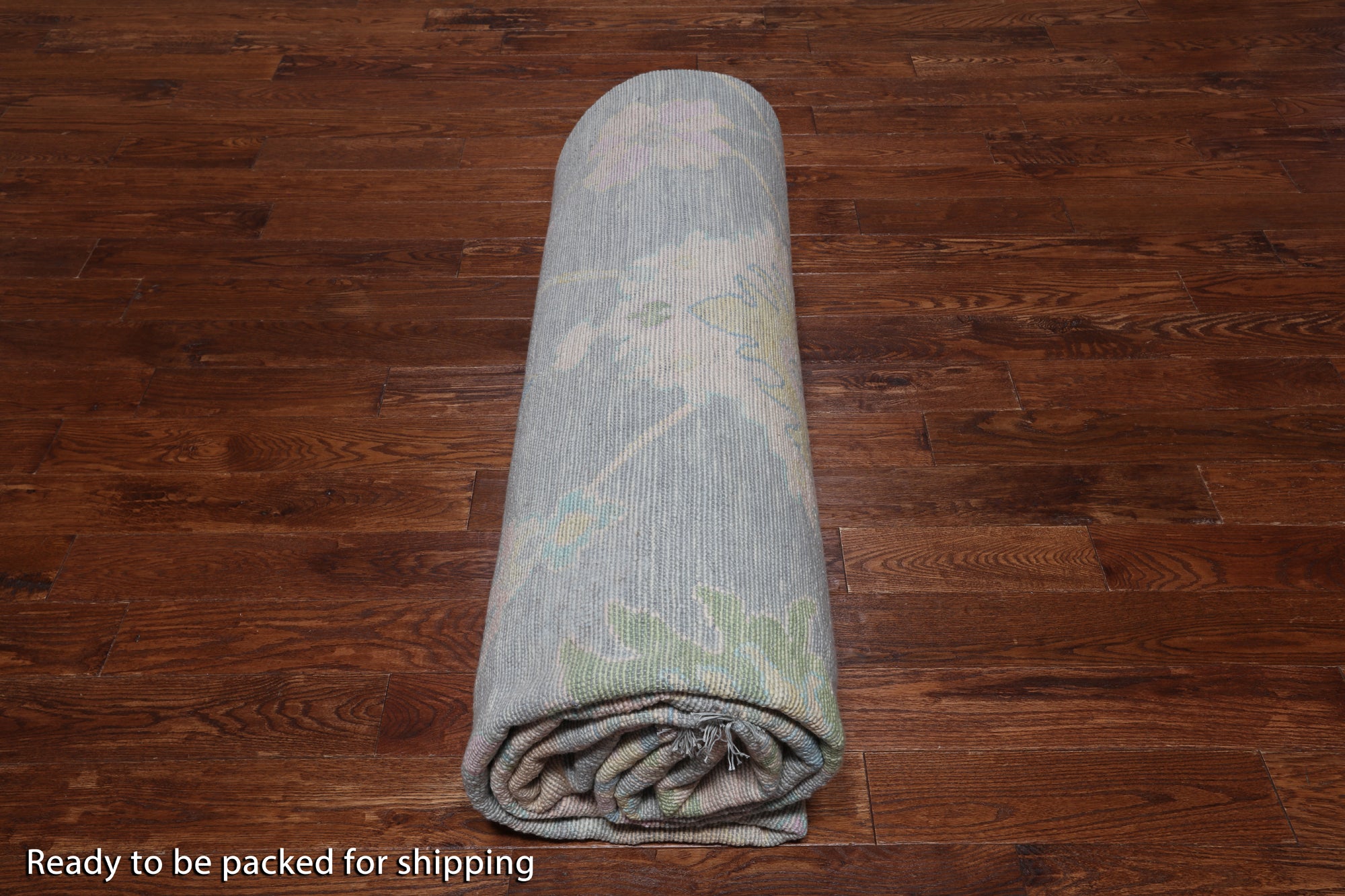 SUPER SALE Grey Turkish Oushak Hand Knotted Wool Rug - 12' 0" X 14' 6"