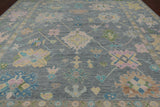 SUPER SALE Grey Turkish Oushak Hand Knotted Wool Rug - 12' 0" X 14' 6"