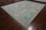 SUPER SALE Grey Turkish Oushak Hand Knotted Wool Rug - 12' 0" X 14' 6"