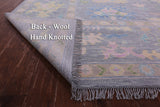 Grey Turkish Oushak Hand Knotted Wool Rug - 12' 0" X 14' 6" - Golden Nile