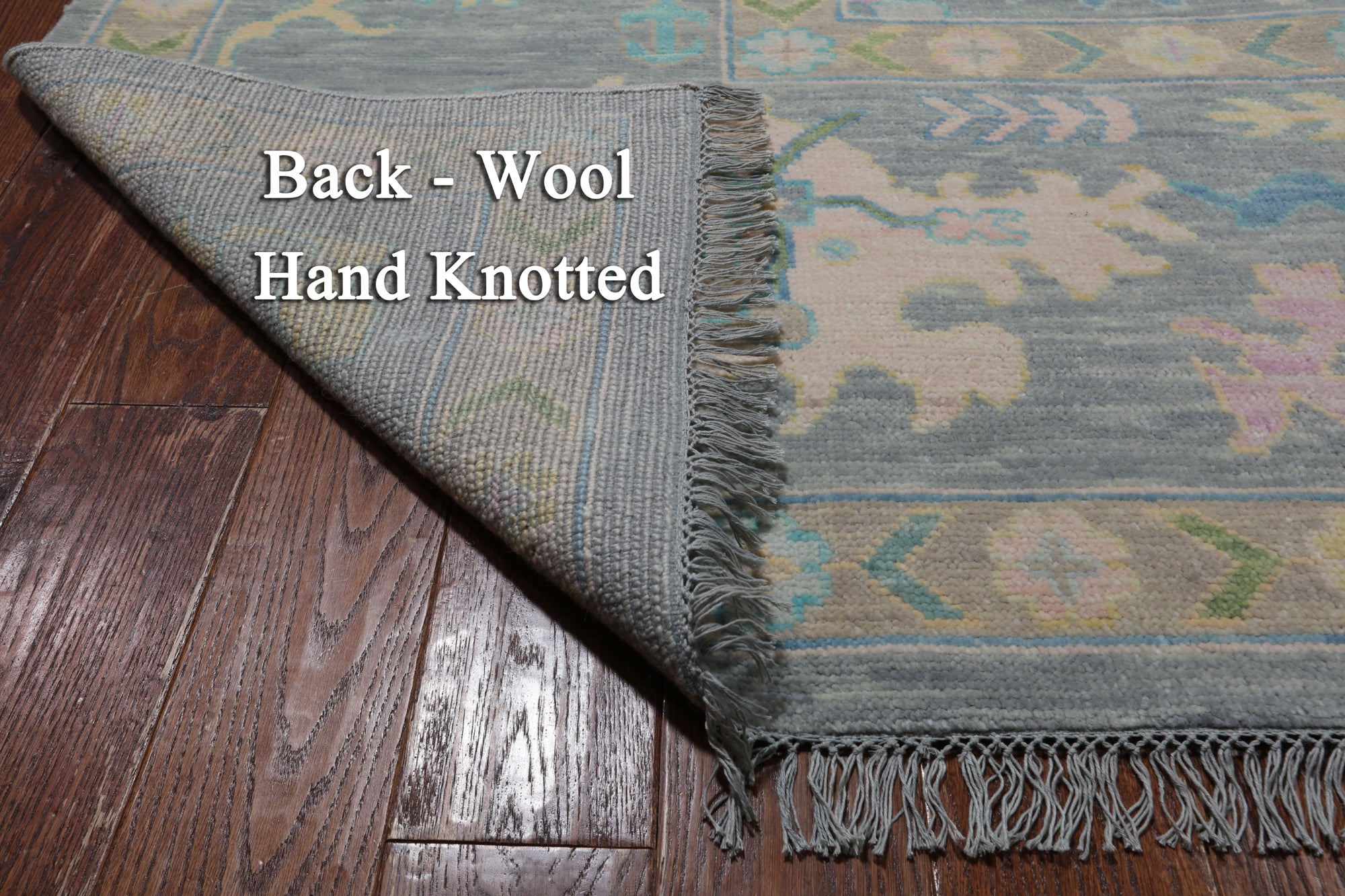 SUPER SALE Grey Turkish Oushak Hand Knotted Wool Rug - 12' 0" X 14' 6"