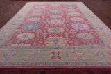Pink Turkish Oushak Hand Knotted Wool Rug - 12' 2" X 15' 0" - Golden Nile