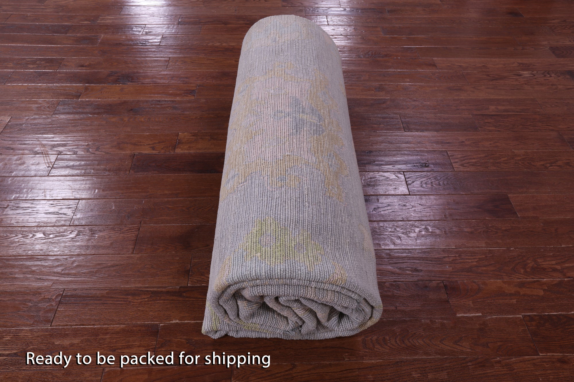 Grey Turkish Oushak Hand Knotted Wool Rug - 12' 1" X 15' 0" - Golden Nile