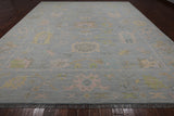 SUPER SALE Grey Turkish Oushak Hand Knotted Wool Rug - 12' 1" X 15' 0"