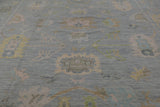 SUPER SALE Grey Turkish Oushak Hand Knotted Wool Rug - 12' 1" X 15' 0"