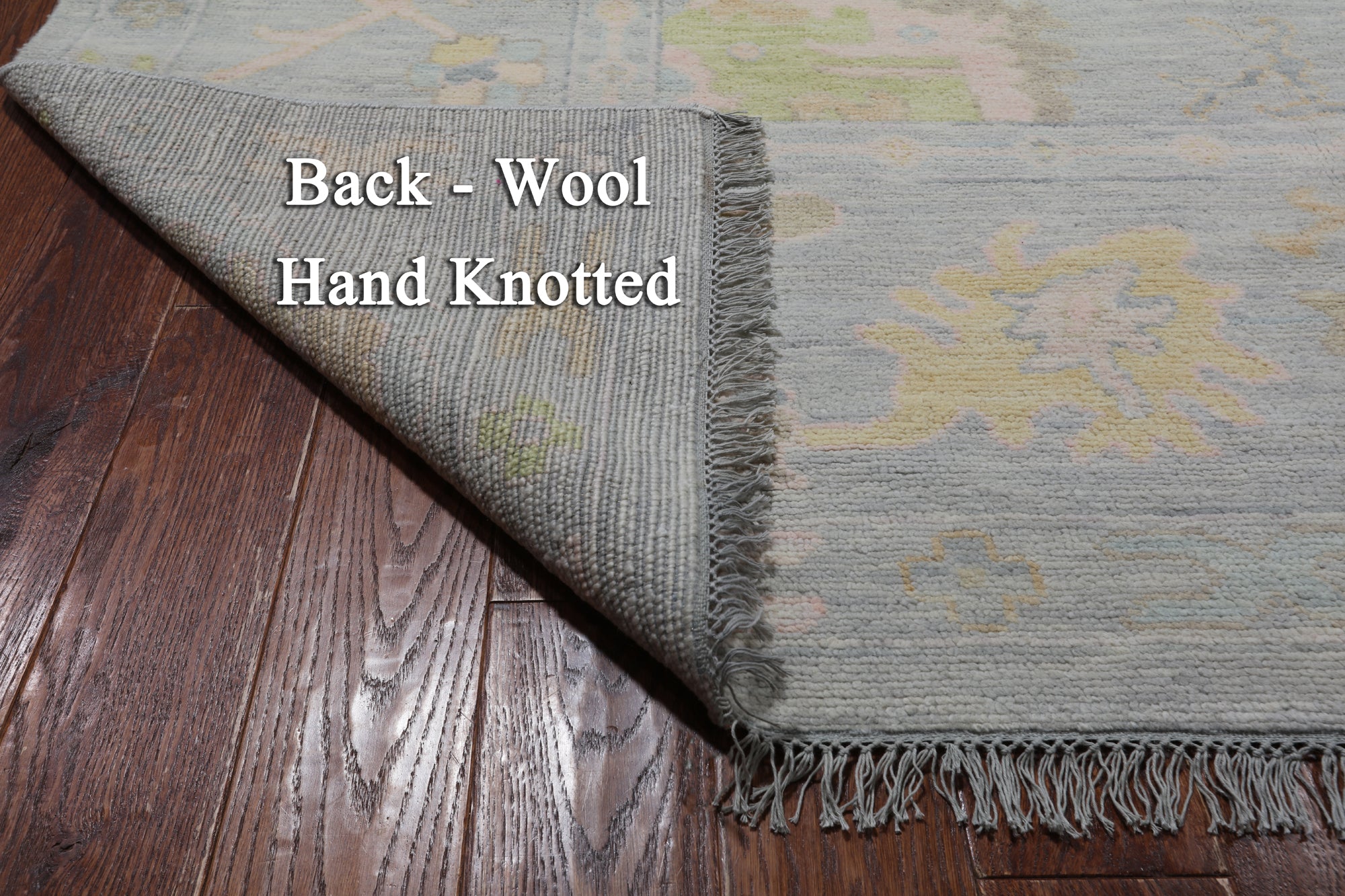 SUPER SALE Grey Turkish Oushak Hand Knotted Wool Rug - 12' 1" X 15' 0"