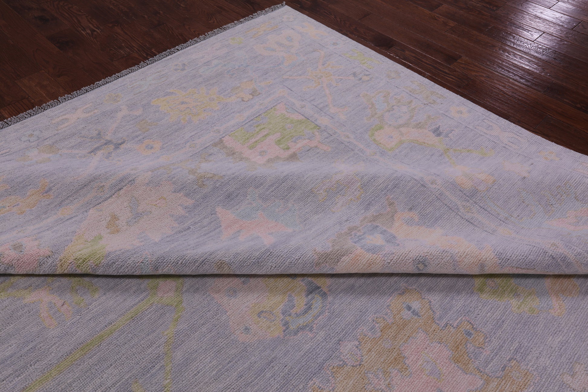 Grey Turkish Oushak Hand Knotted Wool Rug - 12' 1" X 15' 0" - Golden Nile