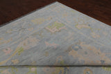SUPER SALE Grey Turkish Oushak Hand Knotted Wool Rug - 12' 1" X 15' 0"