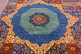 Geometric Persian Mamluk Handmade Wool Rug - 12' 2" X 14' 11" - Golden Nile