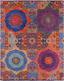 Geometric Persian Mamluk Handmade Wool Rug - 12' 2" X 14' 11" - Golden Nile