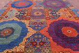 Geometric Persian Mamluk Handmade Wool Rug - 12' 2" X 14' 11" - Golden Nile