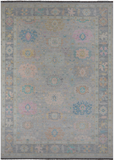 SUPER SALE Grey Turkish Oushak Hand Knotted Wool Rug - 10' 0" X 13' 9"