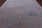 Grey Turkish Oushak Hand Knotted Wool Rug - 10' 0" X 13' 9" - Golden Nile