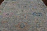 SUPER SALE Grey Turkish Oushak Hand Knotted Wool Rug - 10' 0" X 13' 9"
