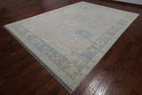 SUPER SALE Grey Turkish Oushak Hand Knotted Wool Rug - 10' 0" X 13' 9"