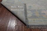SUPER SALE Grey Turkish Oushak Hand Knotted Wool Rug - 10' 0" X 13' 9"