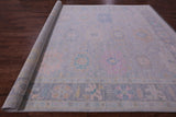 Grey Turkish Oushak Hand Knotted Wool Rug - 10' 0" X 13' 9" - Golden Nile