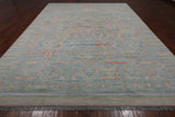 SUPER SALE Grey Tribal Moroccan Hand Knotted Wool Rug - 10' 1" X 14' 0"