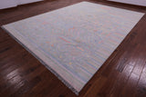 Grey Tribal Moroccan Hand Knotted Wool Rug - 10' 1" X 14' 0" - Golden Nile