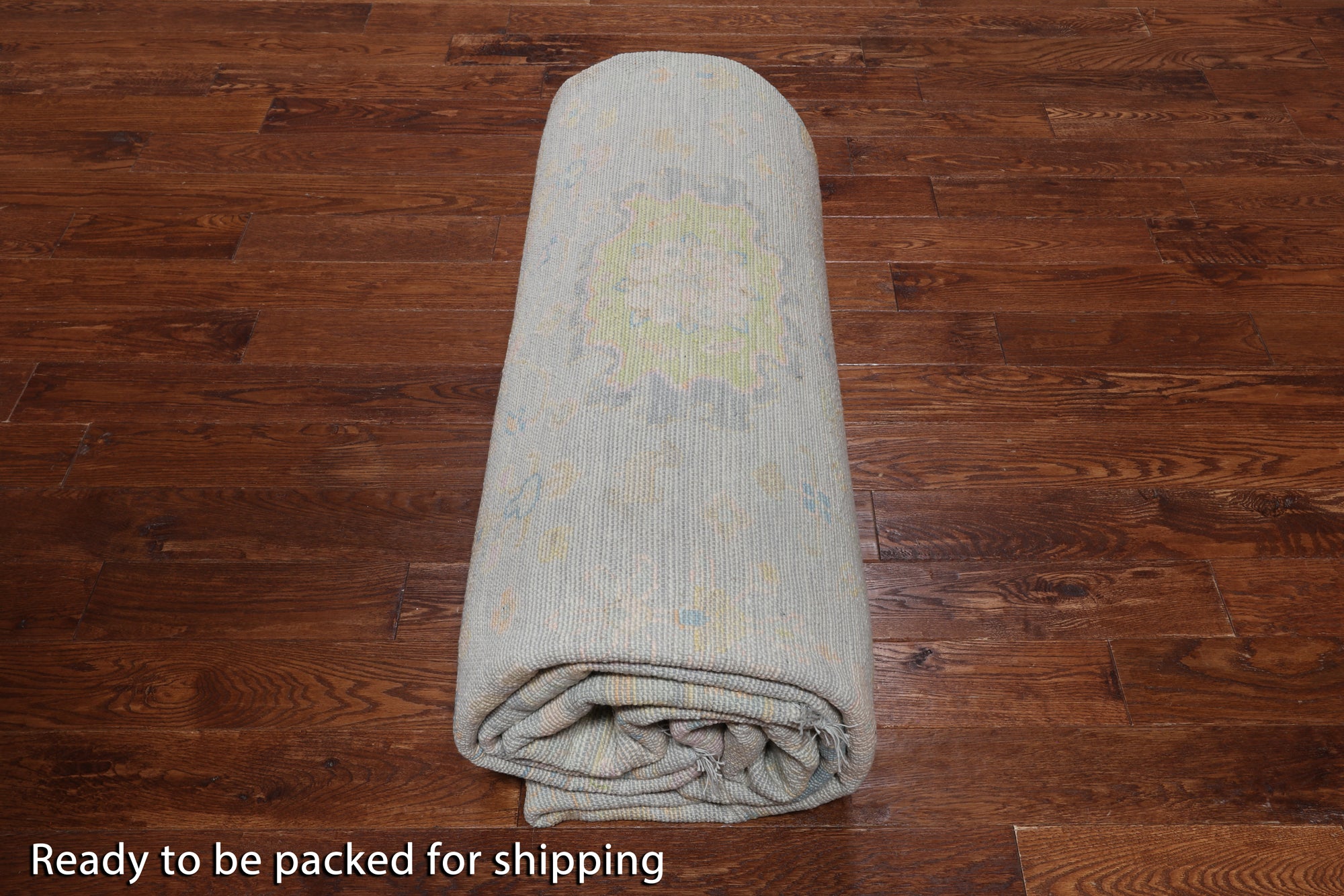 SUPER SALE Grey Turkish Oushak Hand Knotted Wool Rug - 9' 11" X 13' 10"