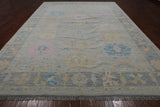 SUPER SALE Grey Turkish Oushak Hand Knotted Wool Rug - 9' 11" X 13' 10"