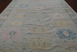 SUPER SALE Grey Turkish Oushak Hand Knotted Wool Rug - 9' 11" X 13' 10"