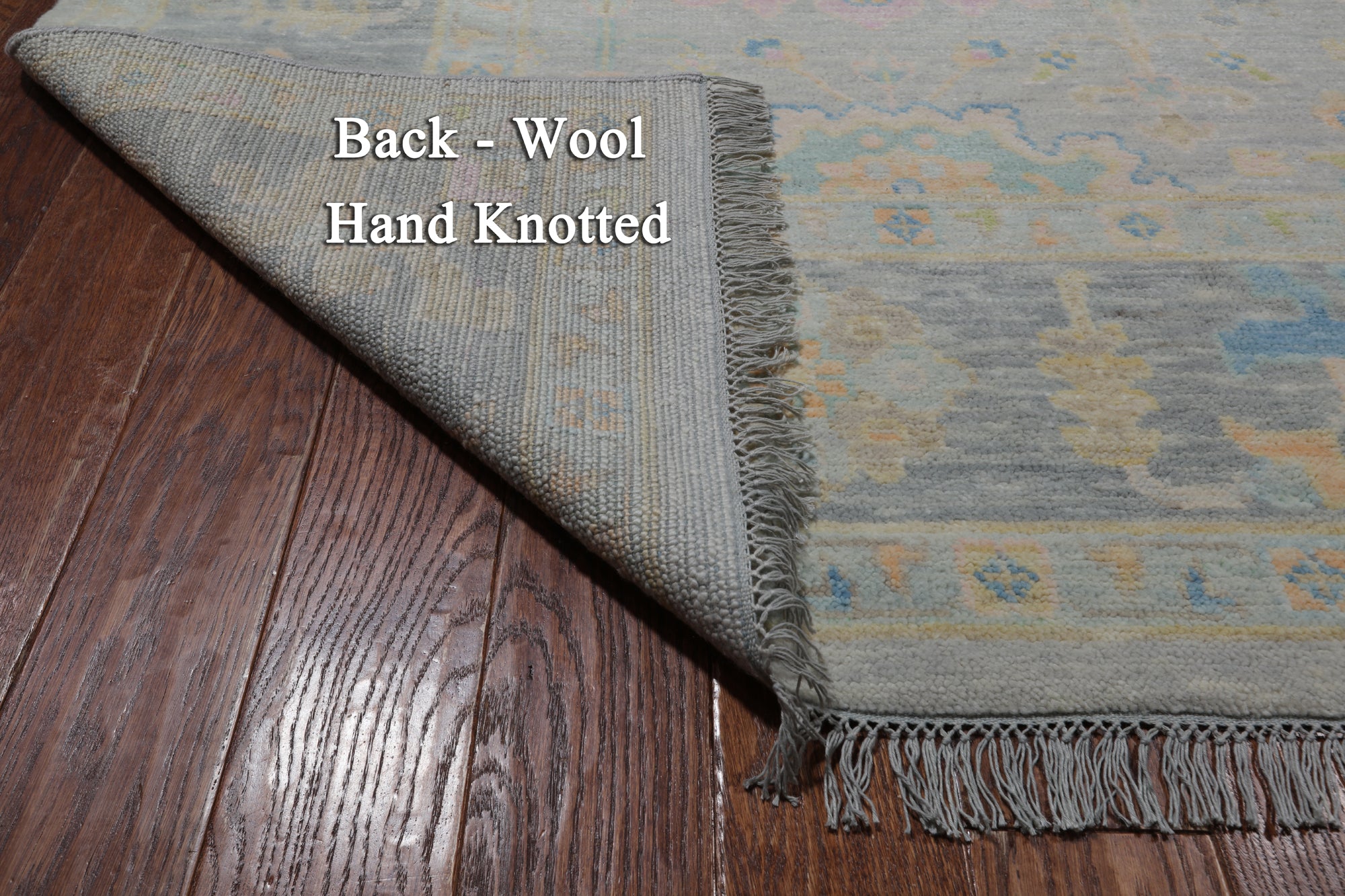 SUPER SALE Grey Turkish Oushak Hand Knotted Wool Rug - 9' 11" X 13' 10"