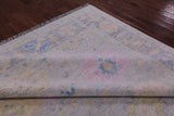 Grey Turkish Oushak Hand Knotted Wool Rug - 9' 11" X 13' 10" - Golden Nile