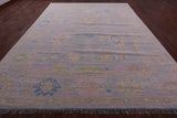 Grey Turkish Oushak Hand Knotted Wool Rug - 10' 3" X 13' 10" - Golden Nile