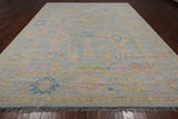 SUPER SALE Grey Turkish Oushak Hand Knotted Wool Rug - 10' 3" X 13' 10"