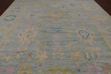 SUPER SALE Grey Turkish Oushak Hand Knotted Wool Rug - 10' 3" X 13' 10"