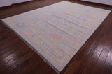 Grey Turkish Oushak Hand Knotted Wool Rug - 10' 3" X 13' 10" - Golden Nile