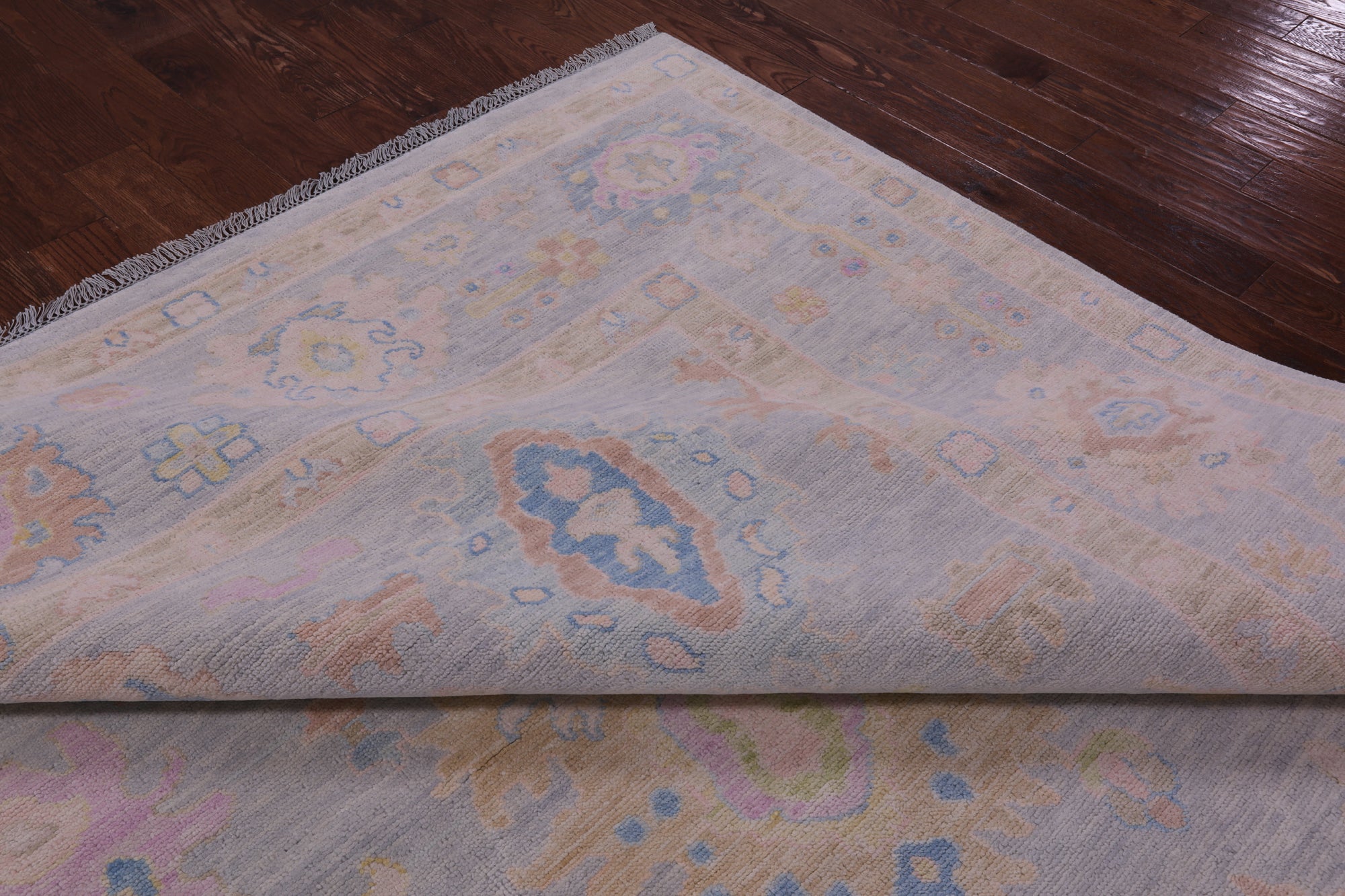 Grey Turkish Oushak Hand Knotted Wool Rug - 10' 3" X 13' 10" - Golden Nile